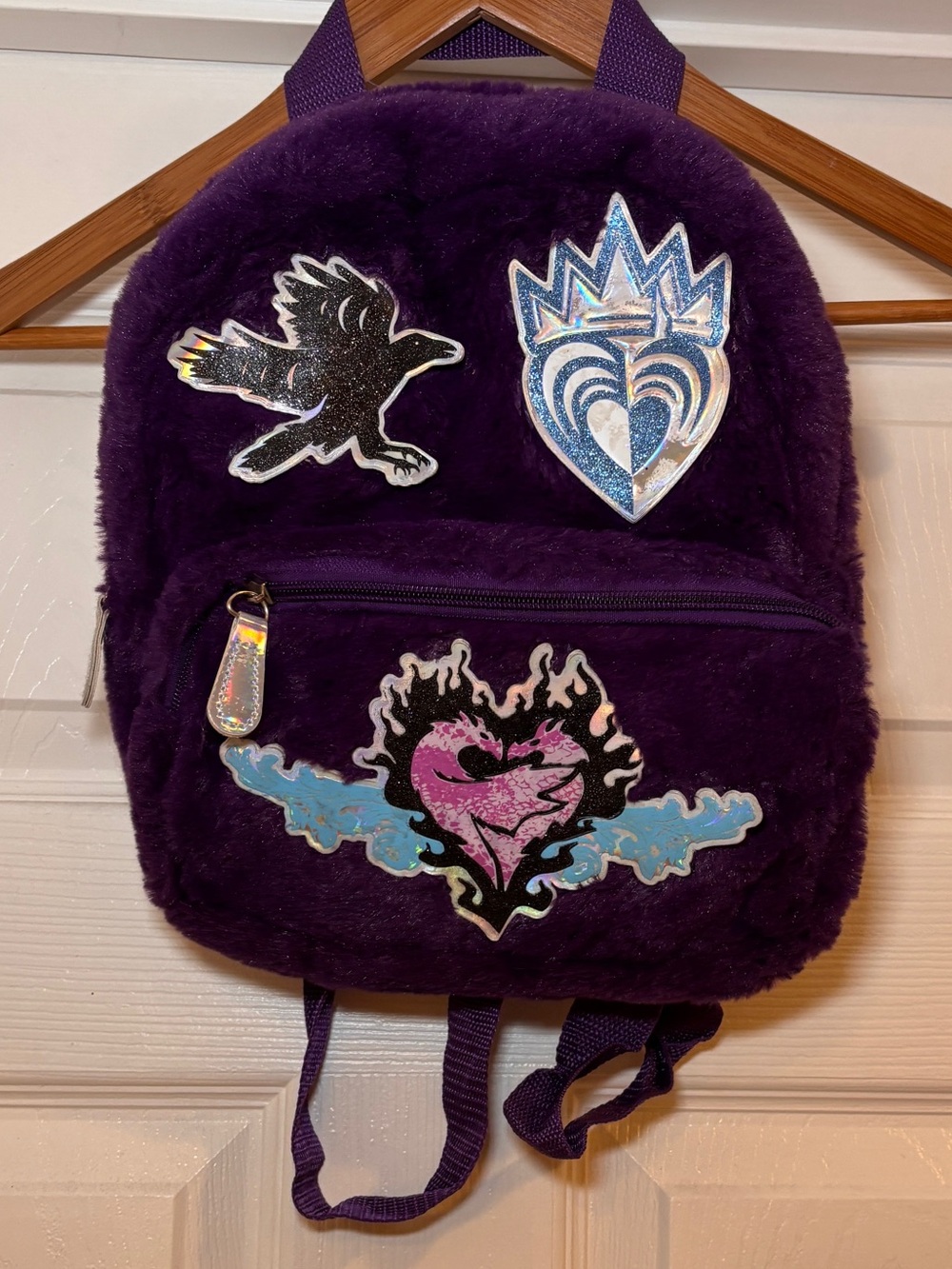 Disney Descendants 3 Faux Fur Fashion Backpack